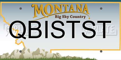 QBISTST Montana License Plate