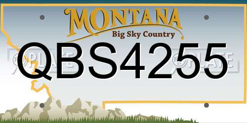 QBS4255 Montana License Plate