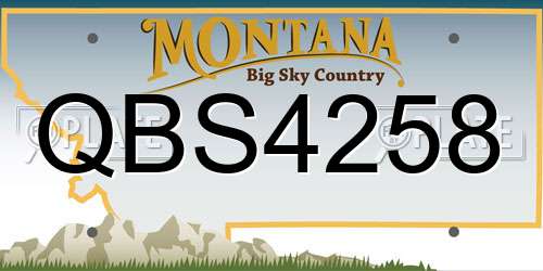 QBS4258 Montana License Plate