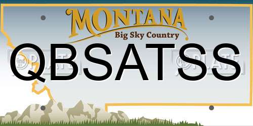 QBSATSS Montana License Plate