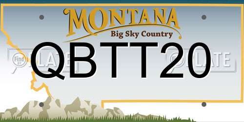 QBTT20 Montana License Plate