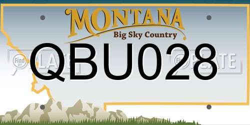 QBU028 Montana License Plate