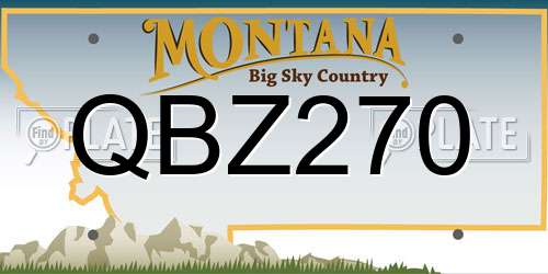 QBZ270 Montana License Plate