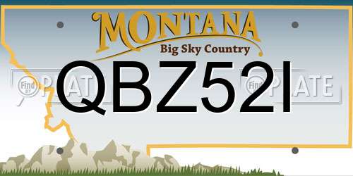QBZ52I Montana License Plate