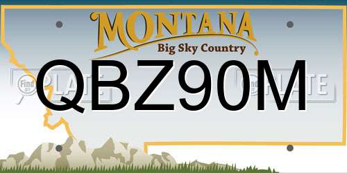 QBZ90M Montana License Plate