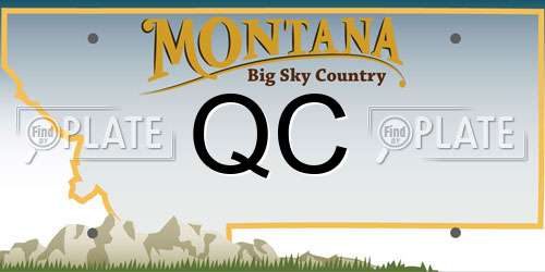 QC Montana License Plate