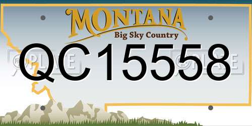 QC15558 Montana License Plate