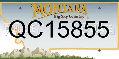 QC15855 Montana License Plate