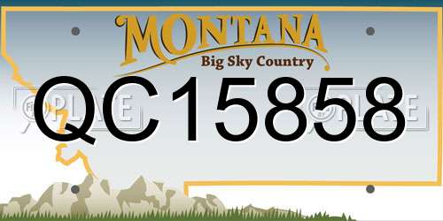 QC15858 Montana License Plate