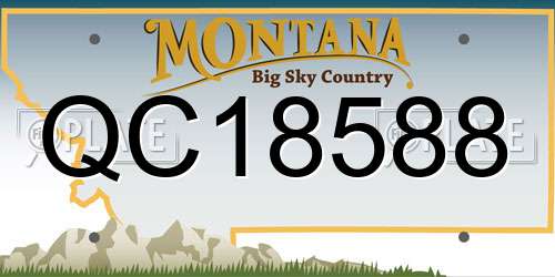 QC18588 Montana License Plate