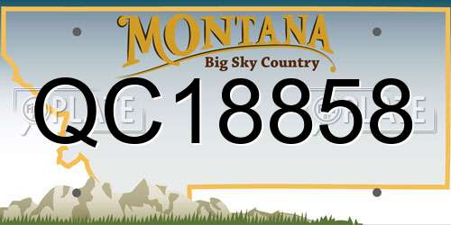 QC18858 Montana License Plate