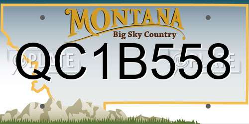 QC1B558 Montana License Plate
