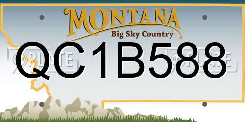 QC1B588 Montana License Plate