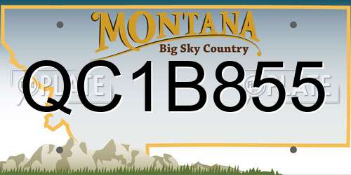 QC1B855 Montana License Plate