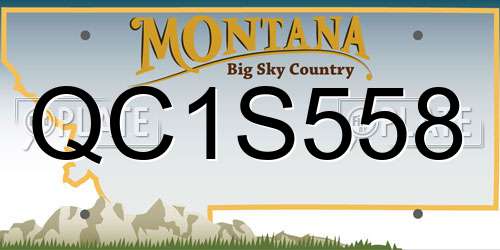 QC1S558 Montana License Plate