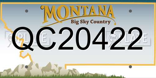QC20422 Montana License Plate