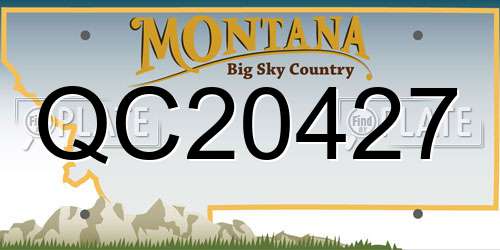QC20427 Montana License Plate