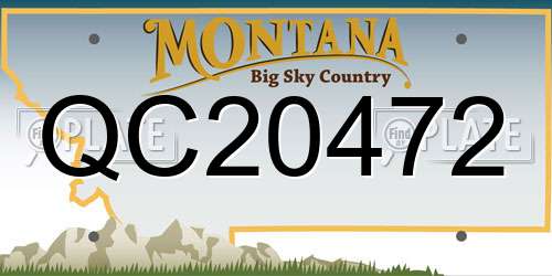 QC20472 Montana License Plate