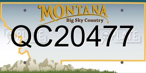 QC20477 Montana License Plate