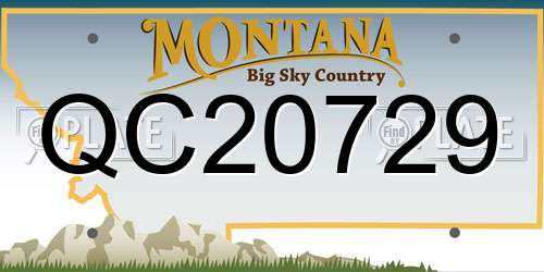 QC20729 Montana License Plate