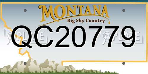 QC20779 Montana License Plate