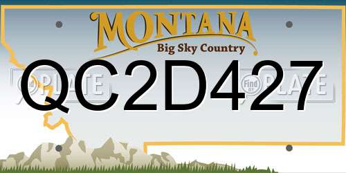 QC2D427 Montana License Plate