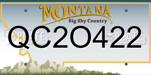QC2O422 Montana License Plate