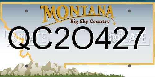 QC2O427 Montana License Plate