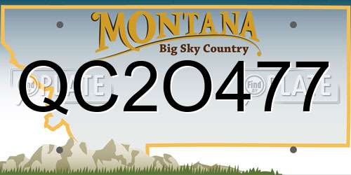 QC2O477 Montana License Plate