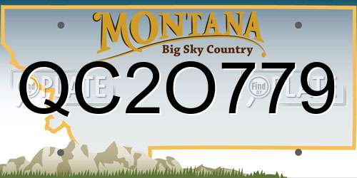 QC2O779 Montana License Plate