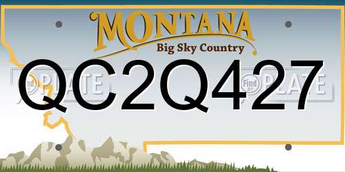 QC2Q427 Montana License Plate