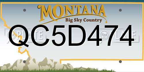 QC5D474 Montana License Plate
