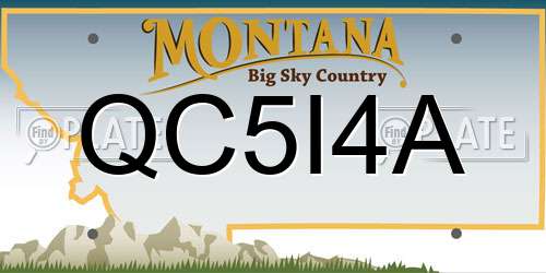 QC5I4A Montana License Plate