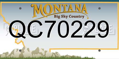 QC70229 Montana License Plate