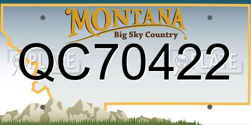 QC70422 Montana License Plate