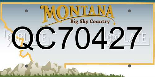QC70427 Montana License Plate