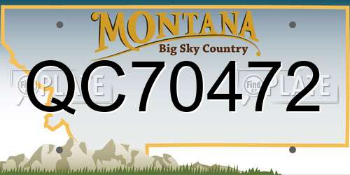 QC70472 Montana License Plate