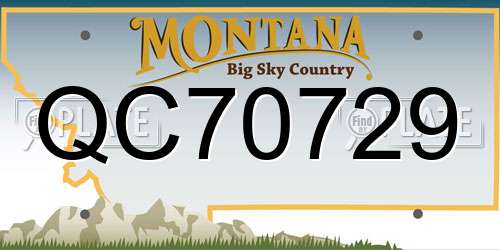 QC70729 Montana License Plate