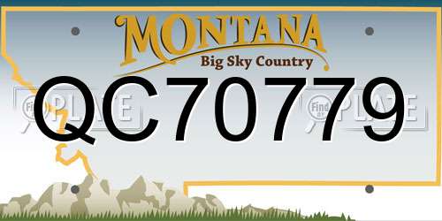 QC70779 Montana License Plate