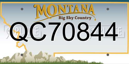 QC70844 Montana License Plate