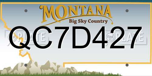 QC7D427 Montana License Plate