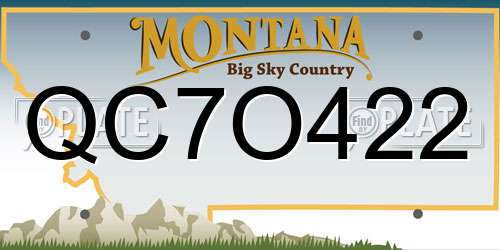 QC7O422 Montana License Plate