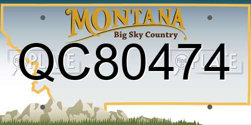 QC80474 Montana License Plate