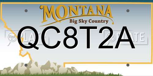 QC8T2A Montana License Plate