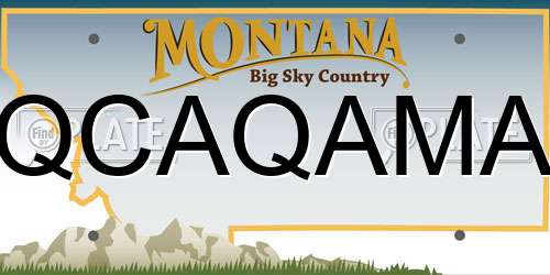 QCAQAMA Montana License Plate