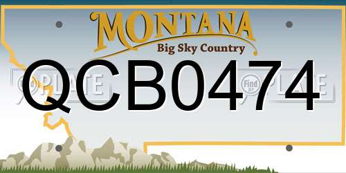 QCB0474 Montana License Plate