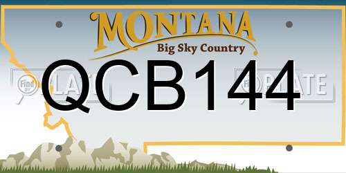 QCB144 Montana License Plate