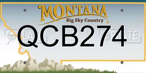 QCB274 Montana License Plate