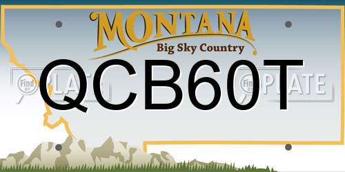 QCB60T Montana License Plate