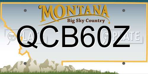 QCB60Z Montana License Plate